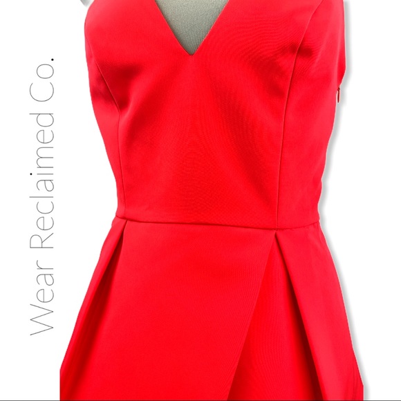 TOP SHOP Fit & Flare Dress - Asymmetrical Front - Picture 3 of 11